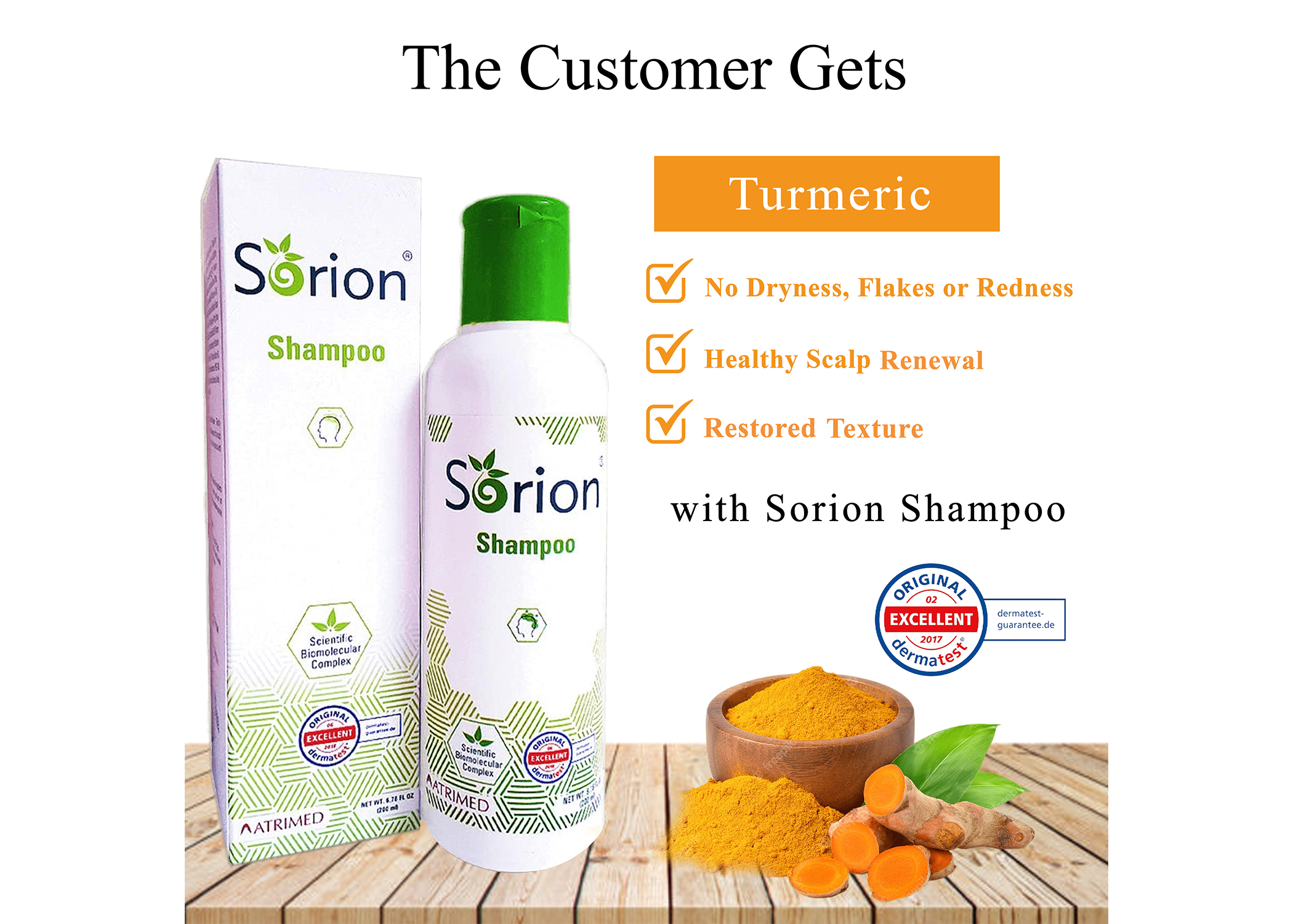 Sorion Herbal Shampoo with Coconut Oil, Neem, Turmeric, Pala Indigo